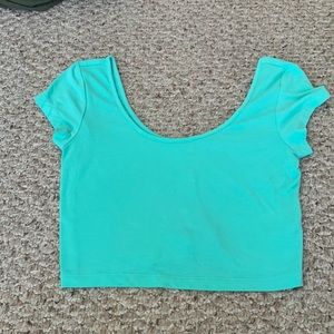Guess, Teal Crop Top, M